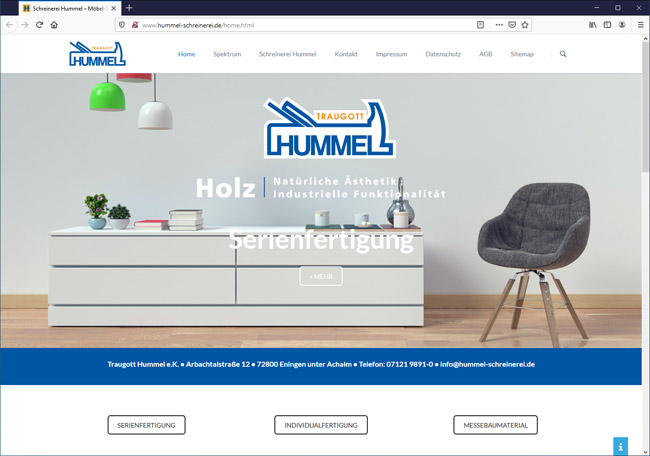 Internet Schreinerei Hummel